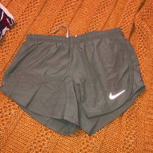 Nike dry fit running shorts emerald green